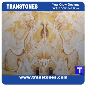 Vein Cut Beige Zebra Artificial Onyx Slabs