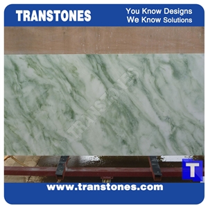 Verde Spray Green Wave Artificial Marble Slabs