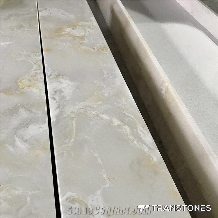 White Alabaster Cut to Size Faux Stone Slab & Tile