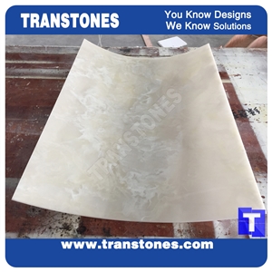 White Artificial Backlit Slabs for Interior Decros