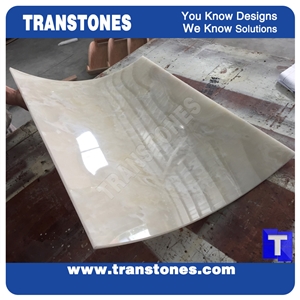 White Artificial Backlit Slabs for Interior Decros