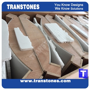 White Artificial Backlit Slabs for Interior Decros