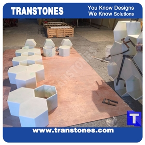 White Artificial Marble/Alabaster Sheet for Decors