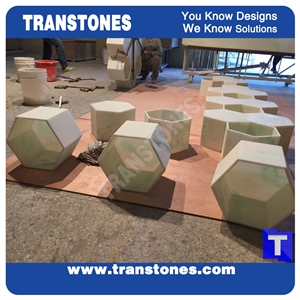White Artificial Marble/Alabaster Sheet for Decors