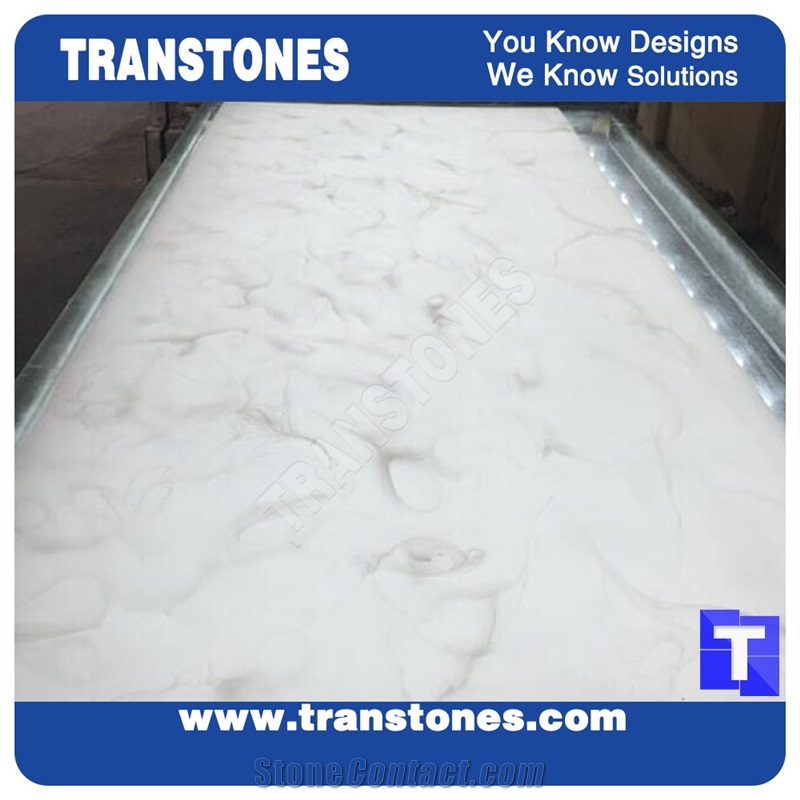 White Artificial Marble Sheets for Office Table