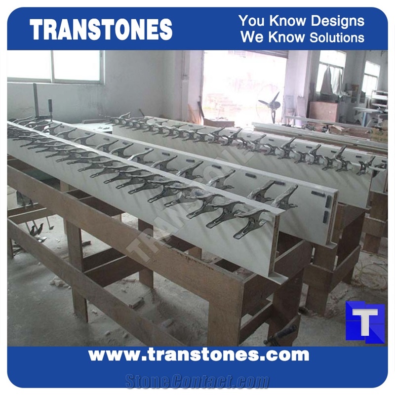 White Solid Surface Faux Alabaster Panels Decors