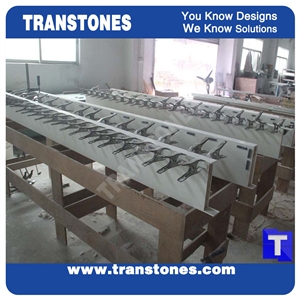 White Solid Surface Faux Alabaster Panels Decors
