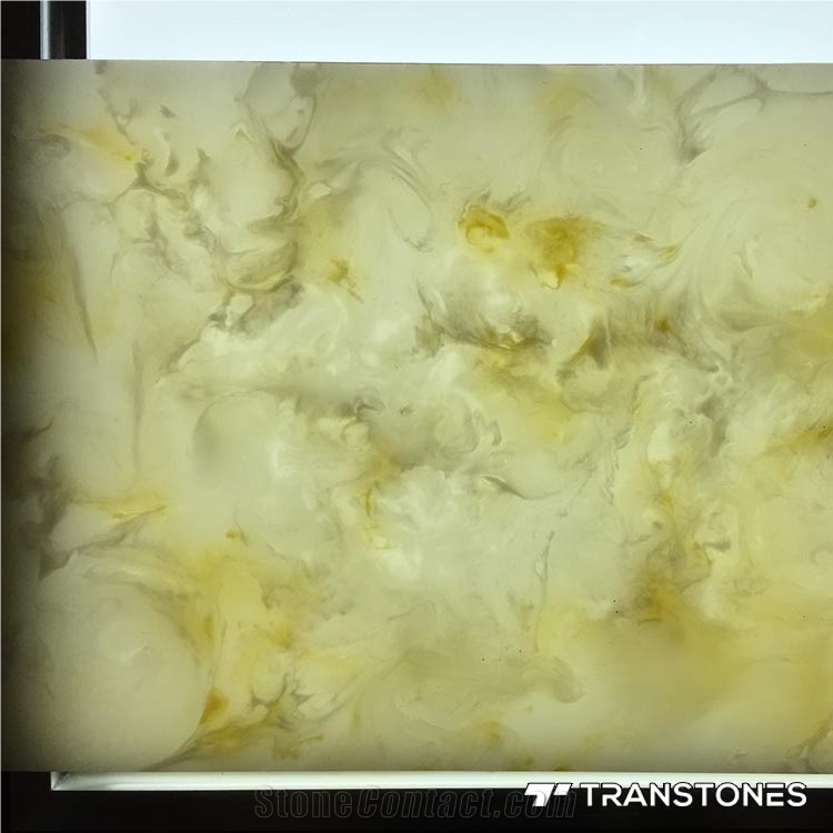 White Translucent Resin Panel Artificial Stone Panels