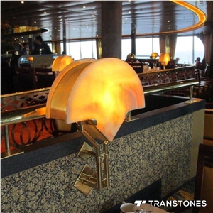 Yellow Artificial Onyx Marble Sheets for Lighting