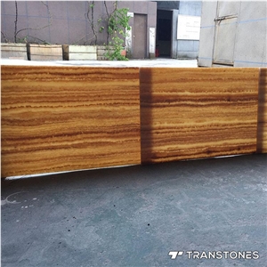 Yellow Artificial Onyx Stone for Table Tops