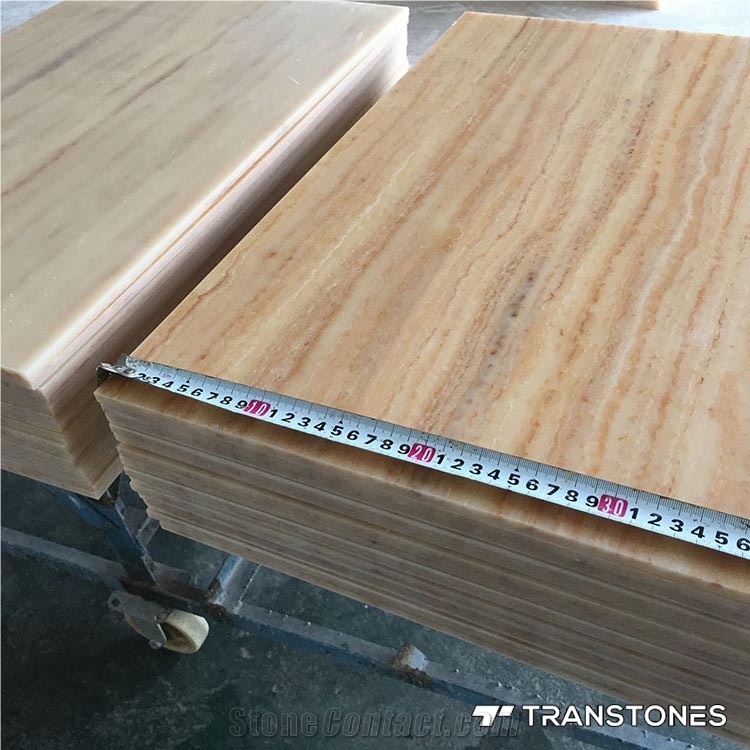 Yellow Artificial Onyx Stone for Table Tops