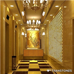 Yellow Translucent Egg Pattern Stone Wall Decors