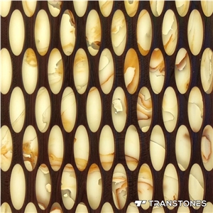 Yellow Translucent Egg Pattern Stone Wall Decors