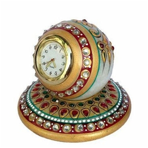 Round Marble Table Clock