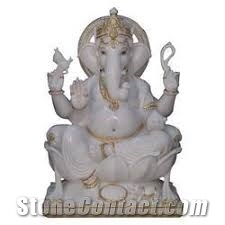 White Marble Ganesha Statue
