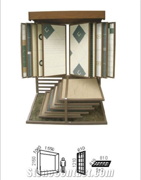 Wing Spinning Ceramic Tile, Mosaic, Hardwood Sample Board Display Stands Racks