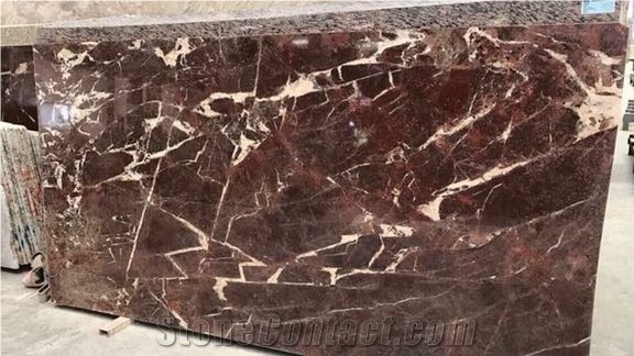 Exotic Red Marble Blocks, Rosso Imperial Red Marble Blocks