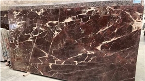 Exotic Red Marble Blocks, Rosso Imperial Red Marble Blocks