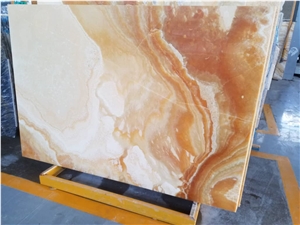 Orange-White Onyx Slabs
