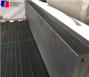 Basalt, Hainan Black,Honed Dark Cast Stone Stairs