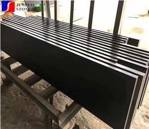 Chinese Natural Honed Hainan Black Basalt Steps