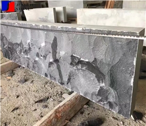 Chinese Natural Split Hainan Black Basalt Kerbs