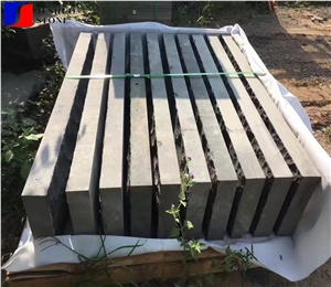 Chinese Natural Split Hainan Black Basalt Kerbs