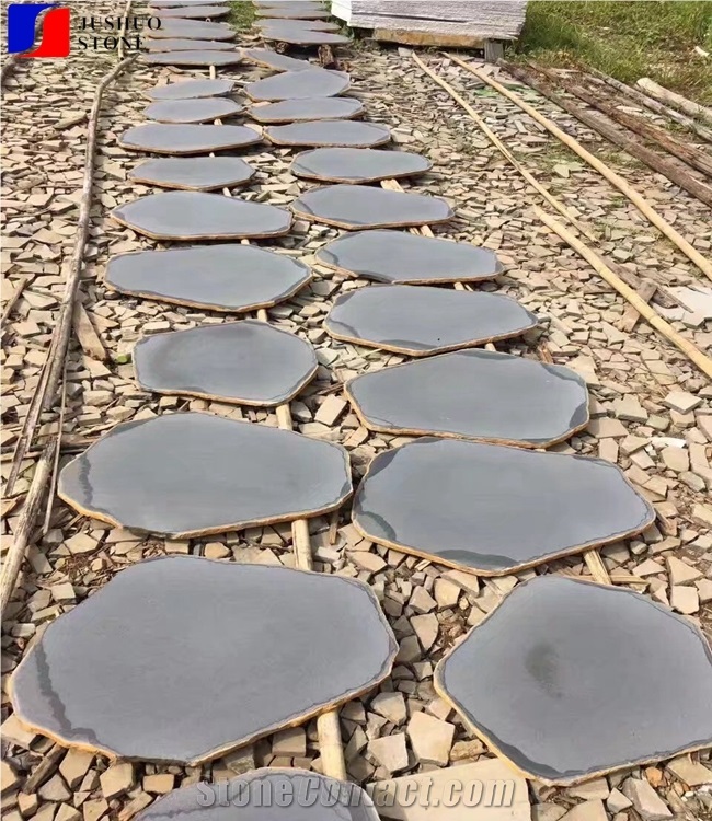 Hainan Black Basalt Grey Basalt Honed Flagstone