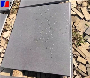 Hainan Grey Basalt Tiles for Wall Cladding Project