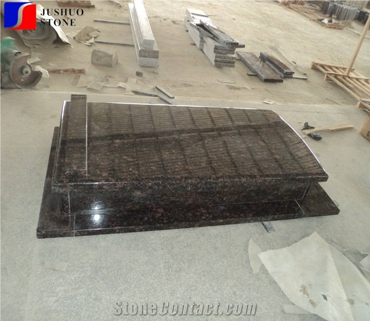 India Tan Brown Granite Tombestone Style Design