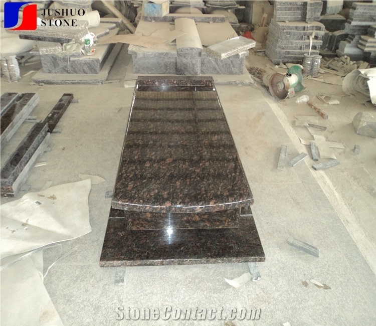 India Tan Brown Granite Tombestone Style Design