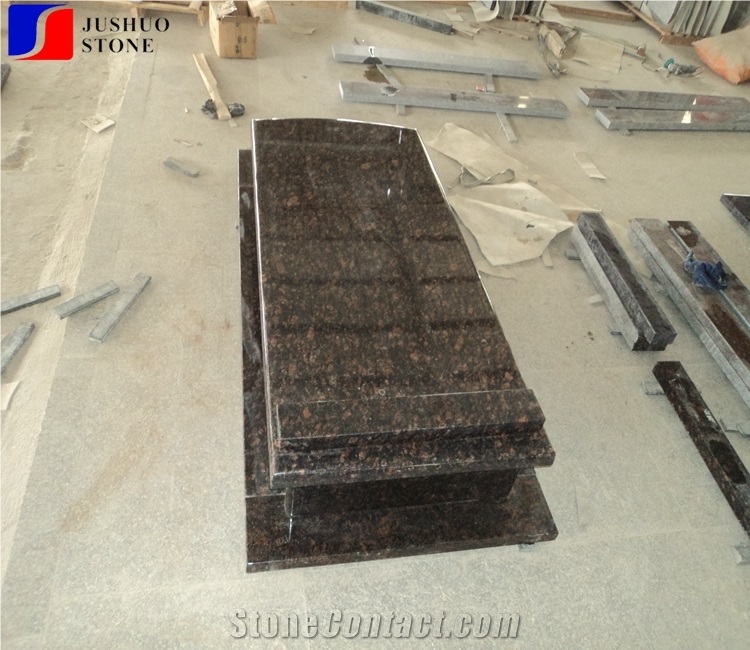 India Tan Brown Granite Tombestone Style Design