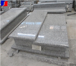 Silver Grey Granite G623 Tombstone Monument Design