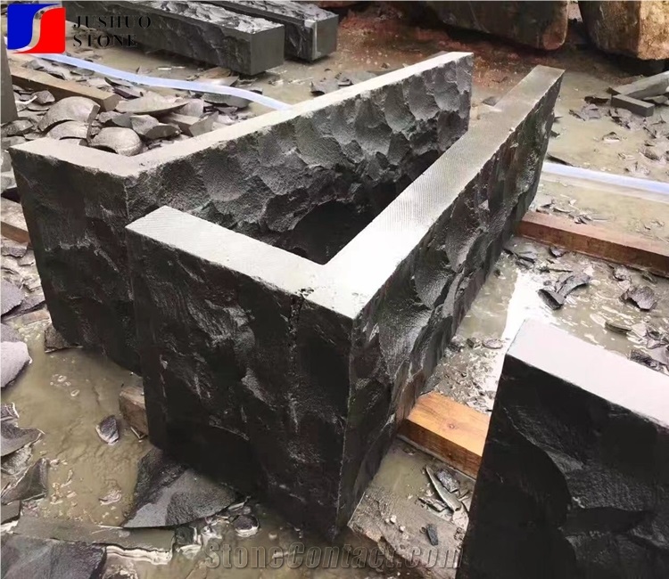 Volcanic Rock Basalt Hainan Black Natural Kerbs