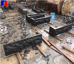 Volcanic Rock Basalt Hainan Black Natural Kerbs