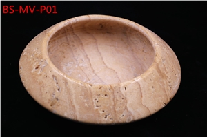 Unique Travertine Home Use Flower Pot