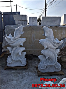 Hand Carved Stone Fish for Decoration in Garden Hand Carved Stone Fish for Decoration in Garden
