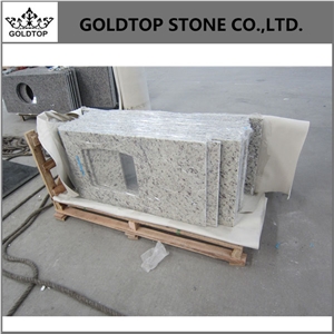 Brazil Ornamental White Granite Prefab Countertop