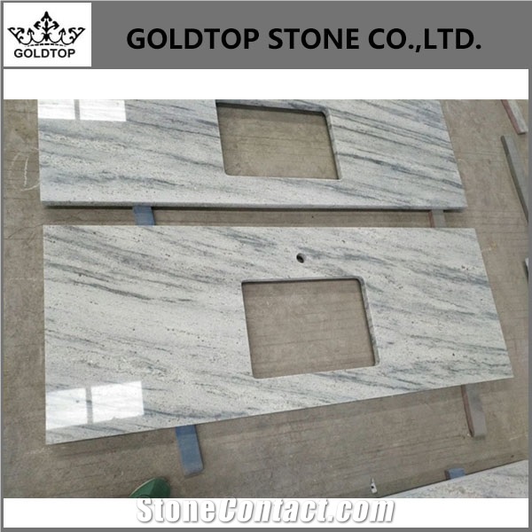 India Polished River White Kiechen Countertop