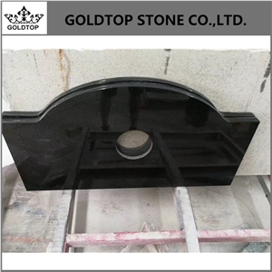 Indian Absolute Black Prefab Granite Bath Tops