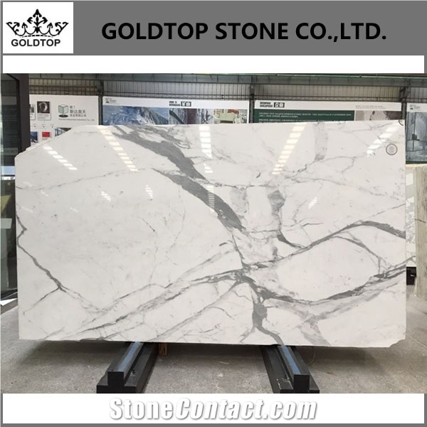 Italy Calacatta Statuary White Marble Slabs