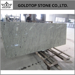 Polished White Andromeda Granite Kitchen Countertop