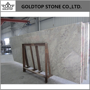 Polished White Andromeda Granite Kitchen Countertop