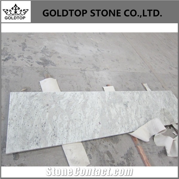 Polished White Andromeda Granite Kitchen Countertop