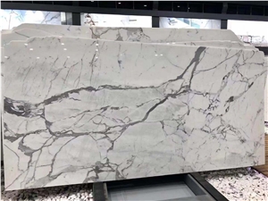 Calacatta Bluette Marble Super White Tiles, Slabs