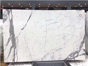 Calacatta Bluette Marble Super White Tiles, Slabs
