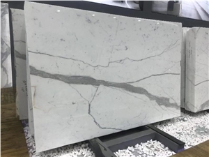 Calacatta Bluette Marble Super White Tiles, Slabs