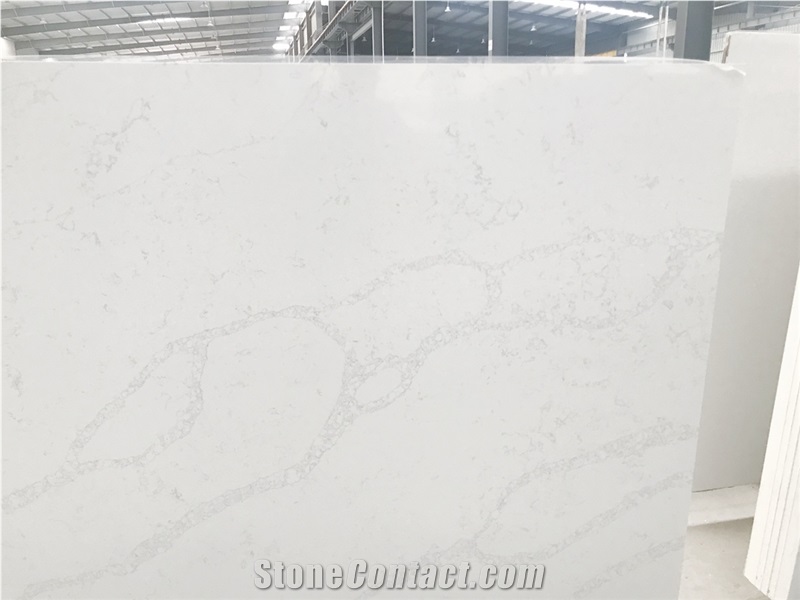 Calacutta White Artificial Stone Kitchen Tile Slab