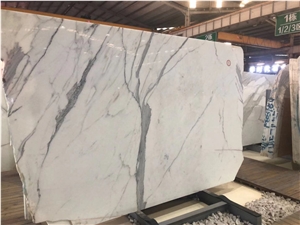 Super White Stone Calacatta Marble Slabs
