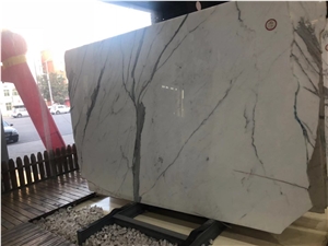 Super White Stone Calacatta Marble Slabs